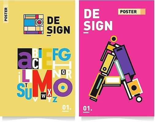 EPS 해외이미지 도형 알파벳 포스터 백그라운드 일러스트 추상 타이포그라피 사람없음 컬러풀 화려 해외202310 해외일러스트 문자 영어 컬러 컨셉 무늬 파일형식 벡터