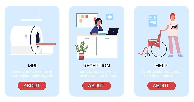EPS 해외이미지 캐릭터 디자인 배너 백그라운드 일러스트 모바일 건강 병원 실험 사람 치료 세로 약 스크린 기계 방 환자 간호사 의사 플랫 장애인 만화 서비스 휠체어 약속 안내원 돌봄 스캐너 인터페이스 접수 헬프 벡터 해외202310 해외일러스트 일러캐릭터 직업 의학 모션 의료진 도움 장애 파일형식