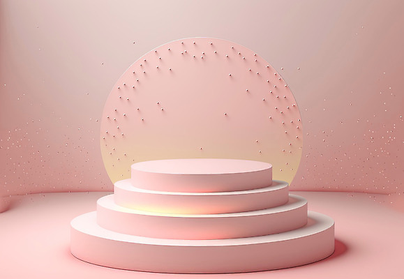 포토 JPG 해외이미지 분홍색 백그라운드 사람없음 3D 광택 단상 파스텔톤 포디움 해외202310 해외포토 컬러 무대 디지털합성 파일형식