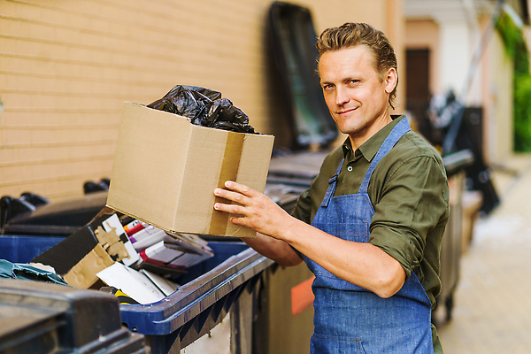 포토 JPG 해외이미지 한명 초록색 환경 청결 재활용 쓰레기통 준비 친환경 낭비 위생관리 해외202310 해외포토 1 컬러 컨셉 관리 사람 위생 파일형식