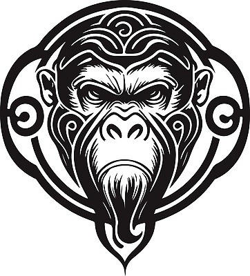 EPS 해외이미지 동물 캐릭터 디자인 실루엣 얼굴 야생동물 백그라운드 일러스트 포유류 자연 추상 잉크 흑백 동물원 그래픽 장식 머리 힘 흰색 원숭이 화려 인쇄 스케치 문신 심볼 그림 질감 유인원 고릴라 부족 침팬지 고립 마스코트 엘리먼트 벡터 해외202310 해외일러스트 일러캐릭터 컬러 컨셉 무늬 촬영기법 미술 신체부위 생태계 파일형식