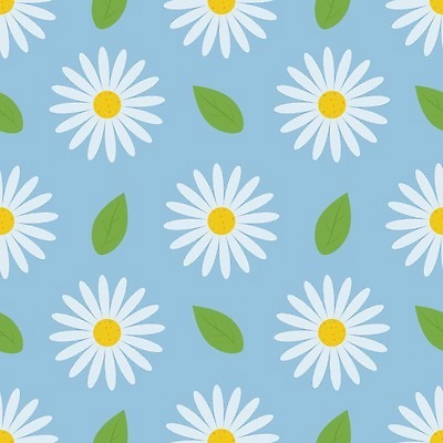 EPS 해외이미지 잎 꽃무늬 패턴 일러스트 사람없음 빈티지 파란배경 해외202310 해외일러스트 식물 꽃 백그라운드 컨셉 무늬 파란색 파일형식 벡터