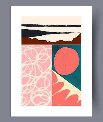 EPS 해외이미지 포스터 분홍색 곡선 일러스트 추상 미술 사람없음 페인트 엉킴 그림 기하학 해외202310 해외일러스트 선 컬러 무늬 문화예술 파일형식 벡터