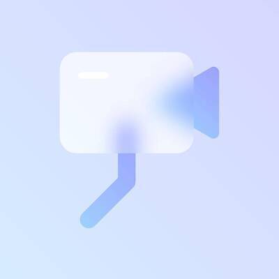 EPS 해외이미지 일러스트 사람없음 파란색 감시카메라 반투명 블러효과 글래스모피즘 해외202310 해외일러스트 디자인 컬러 카메라 블러 파일형식 벡터 효과