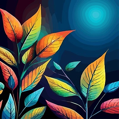 EPS 해외이미지 백그라운드 잎 일러스트 추상 미술 사람없음 보테니컬아트 트로피컬아트 해외202310 해외일러스트 식물 무늬 문화예술 그림 파일형식 벡터
