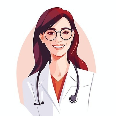 EPS 해외이미지 여자 일러스트 청진기 한명 상반신 성인 의사 성인여자한명만 안경낌 해외202310 해외일러스트 1 안경 의료기기 사람 의료진 여자한명만 성인여자만 파일형식 벡터