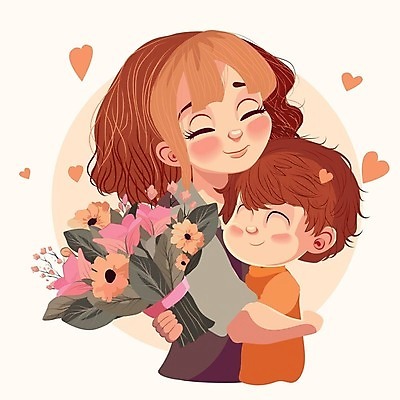 EPS 해외이미지 무료이미지 여자 행복 아들 어린이 일러스트 포옹 엄마 사랑 소년 성인 두명 귀여움 하트 축하 어버이날 감사 가정의달 어머니의날 해외202310 해외일러스트 모자관계 모양 기념일 남자 감정 컨셉 가족 안기 사람 5월 미국문화 파일형식 벡터 무료콘텐츠
