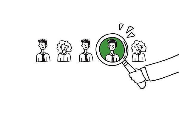 EPS 해외이미지 직업 응시 여자 남자 컨셉 일러스트 회사 비즈니스 사람 사무실 업무 비즈니스맨 선택 낙서 종업원 고객 직원 검색 시작 경영자 면접 온라인 자원 서명 발견 고용 수배 채용 후보 사용자 해외202310 해외일러스트 시선 구직 작업 직장인 리더 파일형식 벡터