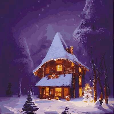 EPS 해외이미지 나무 겨울 일러스트 주택 사람없음 설원 추위 눈 숲 해외202310 해외일러스트 자연요소 식물 계절 날씨 눈_날씨 건물 파일형식 벡터