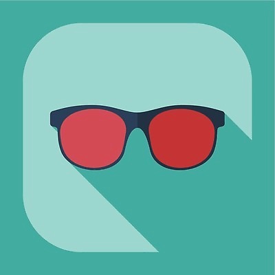 EPS 해외이미지 안경 일러스트 사람없음 빨간색 선글라스 청록색 해외202310 해외일러스트 잡화 컬러 파일형식 벡터