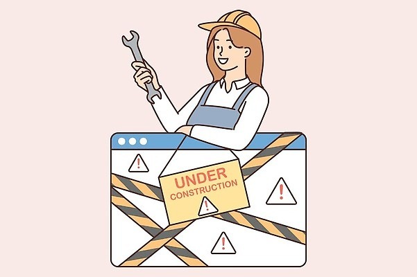 EPS 해외이미지 여자 일러스트 비즈니스 경고 한명 상반신 성인 스패너 안전모 인터넷창 성인여자한명만 해외202310 해외일러스트 1 인터넷 사람 공구 헬멧 안전장비 여자한명만 성인여자만 파일형식 벡터