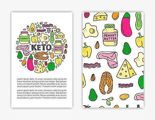 EPS 해외이미지 패턴 다이어트 일러스트 사람없음 컬러풀 낙서 키토제닉다이어트 해외202310 해외일러스트 컬러 무늬 건강 식이요법 파일형식 벡터