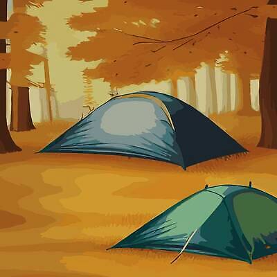 EPS 해외이미지 일러스트 단풍나무 텐트 사람없음 야외 캠핑 숲 해외202310 해외일러스트 나무 단풍 레저 캠핑도구 파일형식 벡터
