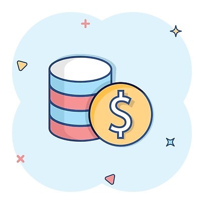 EPS 해외이미지 일러스트 사람없음 파란색 동전 심볼 심플 코믹 해외202310 해외일러스트 컬러 돈 파일형식 벡터