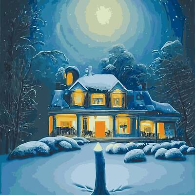 EPS 해외이미지 나무 겨울 일러스트 주택 사람없음 설원 추위 눈 숲 해외202310 해외일러스트 자연요소 식물 계절 날씨 눈_날씨 건물 파일형식 벡터