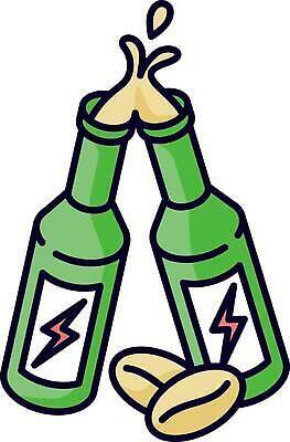 EPS 해외이미지 일러스트 사람없음 에너지 원두 소주 번개모양 카페인 해외202310 해외일러스트 모양 커피 주류 번개 파일형식 벡터