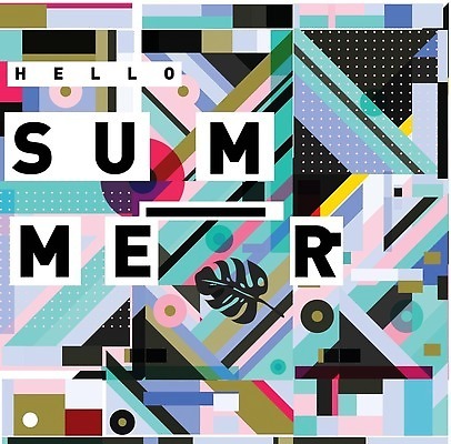 EPS 해외이미지 도형 디자인 포스터 백그라운드 패턴 일러스트 나뭇잎 타이포그라피 사람없음 컬러풀 화려 기하학 멤피스디자인 해외202310 해외일러스트 문자 컬러 컨셉 잎 무늬 파일형식 벡터