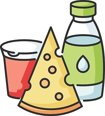 EPS 해외이미지 일러스트 치즈 사람없음 생수 요거트 해외202310 해외일러스트 유제품 물병 파일형식 벡터