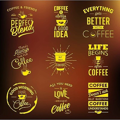 EPS 해외이미지 템플릿 디자인 배너 커피 문장 백그라운드 컨셉 스티커 일러스트 텍스트 흑백 미술 타이포그라피 장식 세트 주방 식당 검은색 카페 원두 수확 표현 인사 클래식 커피잔 심볼 메뉴 복고 비닐 타입 속담 엘리먼트 옛날 벡터 해외202310 해외일러스트 문자 음료 컬러 농업 재질 문화예술 잔 촬영기법 상점 예절 파일형식