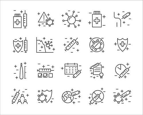 EPS 해외이미지 편집 선 과학 일러스트 건강 병원 주사기 사람 치료 세트 픽토그램 약 의사 바늘 바이러스 보호 질병 예방 윤곽 감염 방패 주사약 테라피 박테리아 고립 면역력 백신 복용 예방접종 증명서 타격 벡터 코로나바이러스 해외202310 해외일러스트 컨셉 의학 의료기기 모션 뷰티 의료진 도구 접종 파일형식