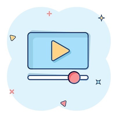 EPS 해외이미지 하늘색 일러스트 사람없음 반짝임 삼각형 심플 재생 동영상 해외202310 해외일러스트 도형 모션 파란색 파일형식 벡터