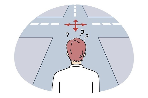 EPS 해외이미지 남자 화살표 도로 일러스트 비즈니스 성공 한명 성인 좌절 선택 방향 교차로 고민 기회 성인남자한명만 해외202310 해외일러스트 1 감정 길 컨셉 교통시설 사람 남자한명만 성인남자만 파일형식 벡터