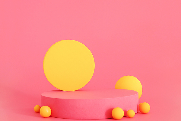 포토 JPG 해외이미지 분홍색 백그라운드 사람없음 공간 원형 단상 포디움 해외202310 해외포토 도형 컬러 무대 파일형식