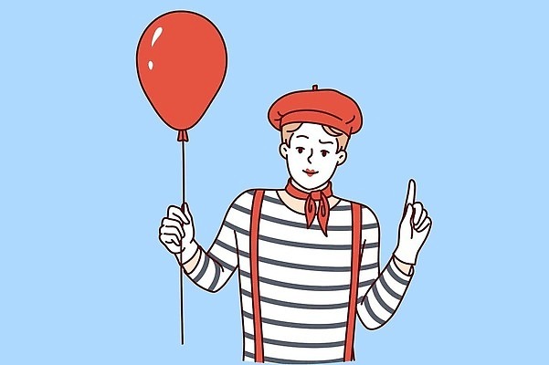 EPS 해외이미지 남자 행복 컨셉 일러스트 상상 기념 미술 서기 미소 웃음 사람 이벤트 축제 공연 광대 유머 배우 서커스 극장 마임 만족 예술가 코믹 드라마 풍선 프랑스어 고립 캐리커처 코미디언 벡터 해외202310 해외일러스트 직업 문자 감정 모션 문화예술 표정 그림 연예인 파일형식