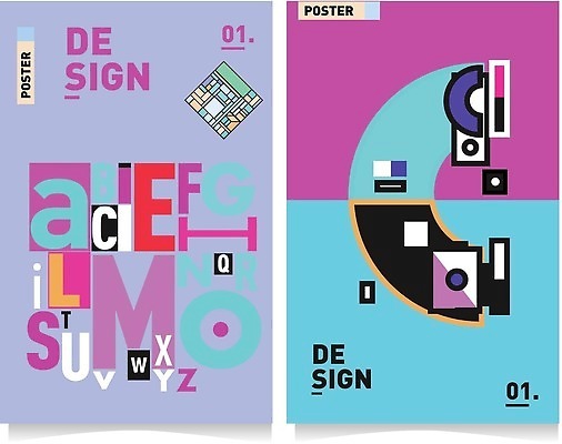 EPS 해외이미지 도형 알파벳 포스터 백그라운드 일러스트 추상 타이포그라피 사람없음 컬러풀 화려 해외202310 해외일러스트 문자 영어 컬러 컨셉 무늬 파일형식 벡터