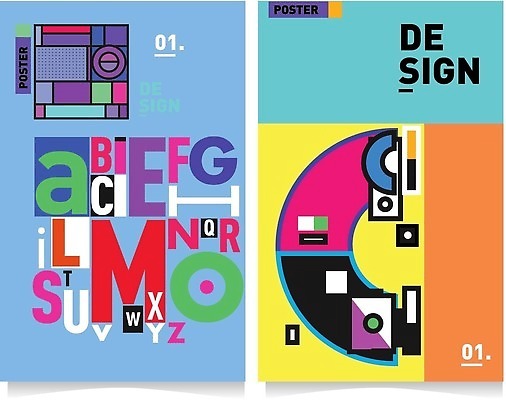 EPS 해외이미지 도형 알파벳 포스터 백그라운드 일러스트 추상 타이포그라피 사람없음 컬러풀 화려 해외202310 해외일러스트 문자 영어 컬러 컨셉 무늬 파일형식 벡터