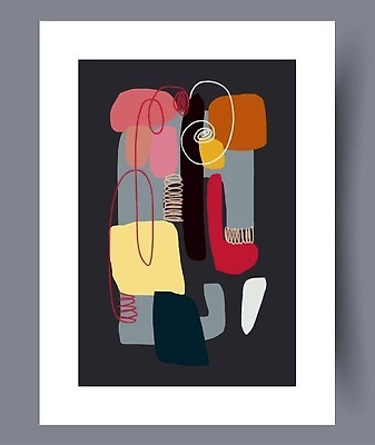 EPS 해외이미지 모양 포스터 곡선 일러스트 추상 미술 사람없음 페인트 그림 기하학 미니멀 해외202310 해외일러스트 선 무늬 문화예술 파일형식 벡터