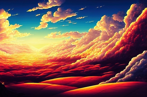 JPG 해외이미지 백그라운드 일러스트 하늘 사람없음 판타지 컬러풀 공상 몽환 해외202310 해외일러스트 컬러 컨셉 상상 파일형식