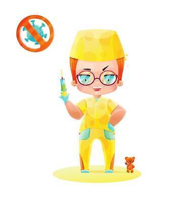 EPS 해외이미지 남자 행복 어린이 컬러 컨셉 일러스트 건강 병원 주사기 가면 안전 경사 소년 장난감 뷰티 약 간호사 의사 바이러스 보호 만화 스케치 예방 코믹 돌봄 마스코트 백신 소아과의사 예방접종 전염병 아바타 해외202310 해외일러스트 감정 의학 의료기기 모션 미술 사람 의료진 질병 접종 파일형식 벡터