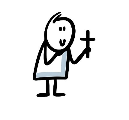 EPS 해외이미지 전신 캐릭터 남자 십자가 일러스트 한명 들기 성인 심플 성인남자한명만 해외202310 해외일러스트 일러캐릭터 1 모션 사람 남자한명만 성인남자만 파일형식 벡터