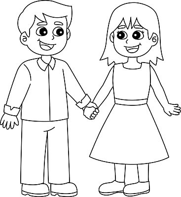 EPS 해외이미지 전통 디자인 행복 감정 실루엣 어린이 선 컬러 일러스트 발렌타인데이 사랑 그래픽 뷰티 낭만 축하 그림 윤곽 손그림 페이지 걸음마 고립 색칠공부 벡터 해외202310 해외일러스트 컨셉 모션 데이이벤트 촬영기법 사람 학습 색칠 파일형식 교육 기념일 이벤트