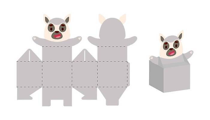 EPS 해외이미지 동물 템플릿 디자인 행복 종이 어린이 크리스마스 가방 일러스트 포장 휴가 사탕 선물 상자 파티 축하 아기 대접 생일 상품 작음 자르기 정사각형 패키지 청사진 DIY 판지 샤워실 여우원숭이 접기 접착제 테마 핸드메이드 벡터 해외202310 해외일러스트 도형 잡화 기념일 감정 컨셉 모션 디저트 사람 이벤트 취미 원숭이 풀 크기 샤워시설 접착풀 파일형식