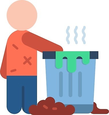 EPS 해외이미지 디자인 선 컨셉 일러스트 폐기물 가난 심볼 윤곽 가뭄 노숙자 고립 벡터 해외202310 해외일러스트 날씨 쓰레기 파일형식