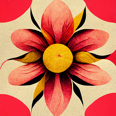 JPG 해외이미지 꽃 백그라운드 일러스트 추상 미술 사람없음 빨간색 노란색 그림 해외202310 해외일러스트 식물 컬러 무늬 문화예술 파일형식