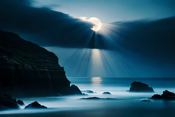 포토 JPG 해외이미지 실루엣 파도 바다 백그라운드 자연 하늘 표면 사람없음 야외 물 파란색 빛 햇빛 태양 뷰티 반사 우주 검은색 어둠 침묵 낭만 달 야간 저녁 달빛 가득함 장면 공상 천문학 내추럴 발생 스타일 수평선 해외202310 해외포토 자연요소 교육 컬러 컨셉 촬영기법 소리 생태계 파일형식