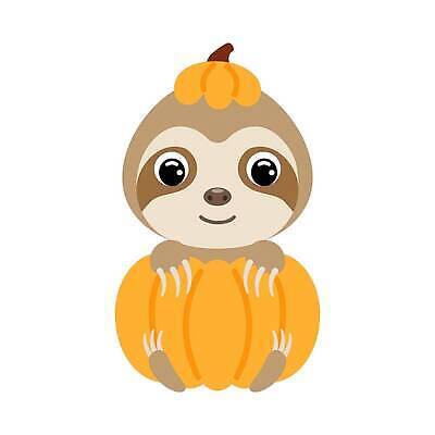 EPS 해외이미지 동물캐릭터 일러스트 호박 사람없음 귀여움 할로윈 나무늘보 코스프레 해외202310 해외일러스트 일러캐릭터 동물 캐릭터 컨셉 채소 파일형식 벡터