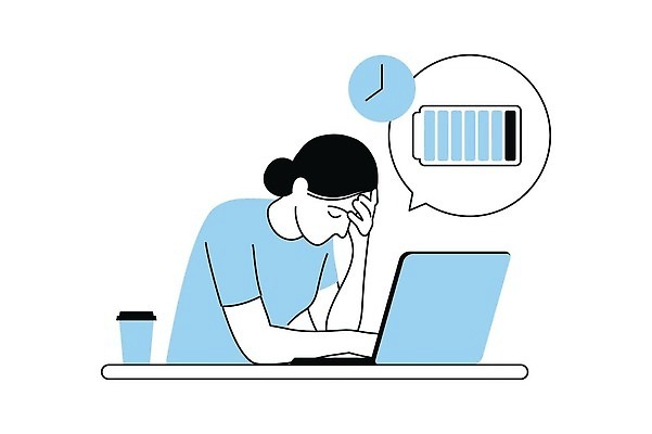EPS 해외이미지 직업 캐릭터 디자인 여자 컨셉 일러스트 비즈니스 탁자 노동자 스트레스 직장 건강 피곤 사람 노트북 컴퓨터 사무실 에너지 흰색 업무 플랫 좌절 종업원 책상 경영자 바쁨 문제 마감 우울증 화상 벡터 밀레니얼 해외202310 해외일러스트 일러캐릭터 감정 컬러 가구 회사 경제 전자제품 작업 질병 상처 리더 파일형식 생활용품 의학 오브젝트