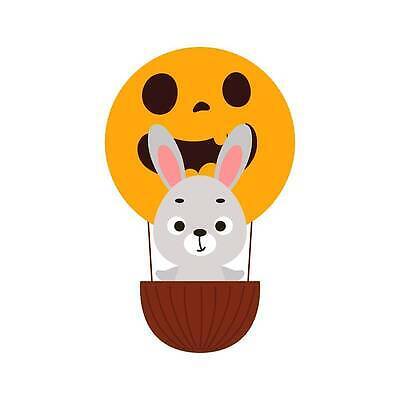 EPS 해외이미지 동물캐릭터 일러스트 사람없음 귀여움 할로윈 열기구 토끼 잭오랜턴 코스프레 해외202310 해외일러스트 일러캐릭터 동물 캐릭터 컨셉 포유류 항공교통 반려동물 파일형식 벡터