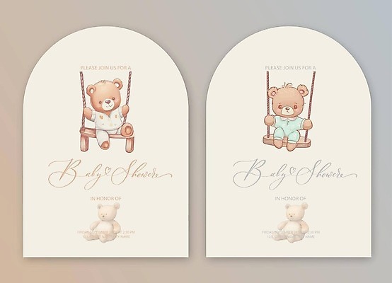 EPS 해외이미지 행복 일러스트 캘리그라피 붓터치 사랑 사람없음 파티 곰인형 축하 그네 엽서 번짐 초대 베이비샤워 해외202310 해외일러스트 감정 인형 컨셉 이벤트 편지 파일형식 벡터 효과