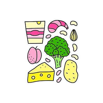 EPS 해외이미지 포스터 음식 컬러 백그라운드 채소 과일 일러스트 재료 치즈 새우 콩 감자 건강 요리 그래픽 견과류 낙서 상품 브로콜리 해산물 손그림 아몬드 비타민 요거트 내추럴 고립 엘리먼트 벡터 해외202310 해외일러스트 유제품 곡류 갑각류 영양소 파일형식