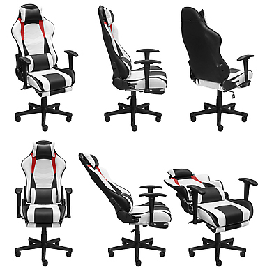 포토 JPG 해외이미지 의자 앉기 사람없음 컴퓨터 여러개 게임 흰색 오브젝트 해외202310 해외포토 컬러 가구 다수 모션 놀이 전자제품 파일형식