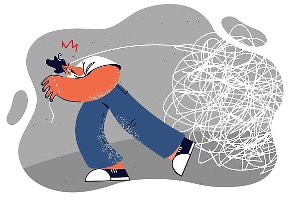 EPS 해외이미지 직업 남자 포즈 컨셉 일러스트 비즈니스 사업가 스트레스 기술 피곤 사람 힘 업무 비즈니스맨 노력 문제 긴장 해결 단계 진행 경영 고립 과부하 복잡 어려움 위기 투쟁 트러블 혼란 혼자 벡터 해외202310 해외일러스트 감정 작업 직장인 파일형식