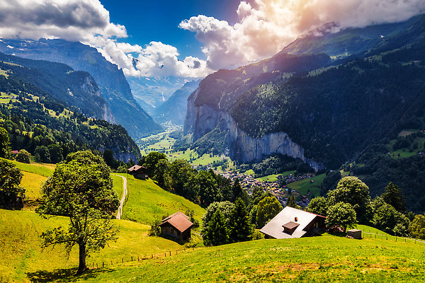 포토 JPG 해외이미지 유럽 여행 자연 휴가 산 주택 풍경 사람없음 야외 관광지 강 교회 마을 골짜기 계곡 폭포 하이킹 시골 스위스 알프스 랜드마크 명승지 산맥 해외202310 해외포토 나라 종교건축 레저 건물 생태계 파일형식