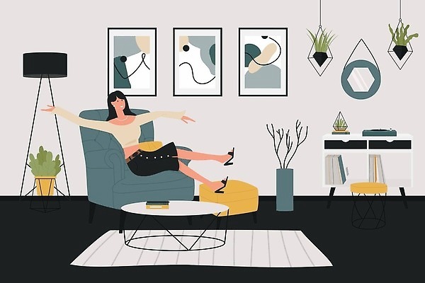 EPS 해외이미지 식물 캐릭터 라이프스타일 행복 화초 백그라운드 의자 일러스트 탁자 휴식 아파트 주택 실내 사람 앉기 내부 그래픽 장식 유행 방 시간 휴게실 플랫 만화 안락의자 장면 주말 무료 스칸디나비아 혼자 스타일 벡터 해외202310 해외일러스트 일러캐릭터 감정 가구 컨셉 모션 건물 생활 파일형식