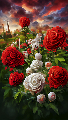 포토 JPG 해외이미지 식물 꽃잎 꽃 컬러 꽃무늬 자연 풍경 사람없음 야외 빨간색 초록색 컬러풀 뷰티 장미 정원 일몰 소프트포커스 내추럴 해외202310 해외포토 무늬 촬영기법 노을 생태계 파일형식