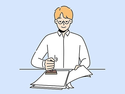 EPS 해외이미지 남자 안경 와이셔츠 일러스트 비즈니스 한명 들기 성인 도장 문서 성인남자한명만 해외202310 해외일러스트 1 잡화 셔츠 모션 사람 남자한명만 성인남자만 파일형식 벡터